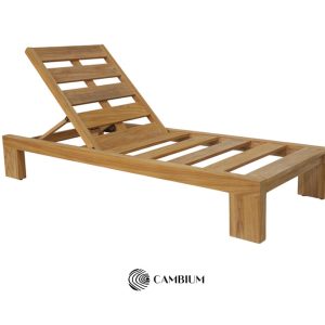Teak sunbed without cushion